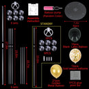 TONIFUL 6 Set Black Gold Balloon Stand Balloon Centerpieces for Table Decor | Black Gold-6 | 6 Set Balloon Stand — 5