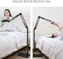 Tablet Floor Stand with 5LB Metal Base, Overhead Bed Phone Stand Angle Height Adjustable Holder, Universal Floor Stand Compatible with iPhone iPad Pro Air Mini, Samsung Tab, Kindle, E-Readers… photo 2