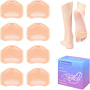 Metatarsal Pads Women Men 8 Pack,Pain Relief Ball of Foot Cushions,Honeycomb Forefoot Pads for Morton's Neuroma,Soft Gel Cushioning Shoe Inserts for Running Hiking Dancing (4 Pairs Beige) 1