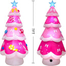 KOOY 7FT Christmas Inflatable Outdoor Decoration, Christmas Pink Tree Outdoor Blow up Yard Decorations with LED Light Up for Xmas New Year, Winter Outdoor Xmas Decor for Yard Holiday Party Lawn Décor — 5