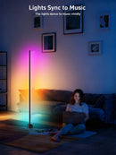 Tyute Corner Floor Lamp, RGBICW LED Corner Lamp with 16 Million DIY Colors, Music Sync, 68+ Scenes, Smart App &… — 3