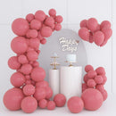 134Pcs Retro Rose Red Balloons Different Sizes 5 10 12 18 Inch Retro Rose Red Latex Balloon for Birthday Wedding Baby Shower. — 1