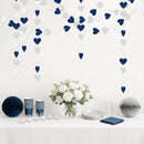 Silver Navy-Blue White Birthday-Party-Decorations – 52ft Paper Heart Garland Streamers Graduation Banner Christmas Decoration Baby Shower Bridal Engagement Bachelorette Hanging Decor HongTongTong — 5