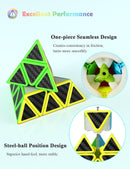 Speed Cube Set of 2x2 3x3 4x4 Pyramid Cube (4 Pack Carbon Fiber) — 5