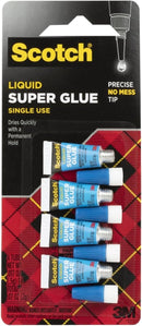 Scotch Super Glue Liquid, 4-Pack of Single-Use Tubes,.017 oz Each — 1