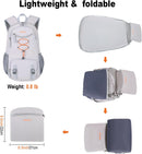 Nerlion 35L Hiking Backpack Travel Backpack for Men Women Camping Waterproof Outdoor Hiking Daypack Lightweight Backpack Silver Orange — 5