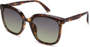 SOJOS Sunglasses for Women Men Vintage Style Shades UV400 Mirrored Lens | Tortoise/Gradient Green | 58 Millimeters — 1