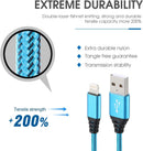 iPhone Charger 10FT 5Pack Apple MFi Certified Lightning Cable Fast Charging Nylon Braided USB-A to Lightning Compatible with iPhone 14/13 mini/14/13/12/11 Pro MAX/XR/XS/8/7/Plus/6S/SE/iPad 4