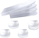 Heel Lift Inserts for Women and Men - 4 pcs Stackable Adhesive Gel Heel Cushions, Adjustable Height Increasing Insoles for Leg Length Discrepancy 1/8", 1/4", 3/8", 1/2" (Small) — 1