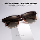 MEETSUN Polarized Sunglasses for Women Men Trendy Retro Square Shades | Black Lens + Brown Gradient Lens + Pink Mirrored | 54 Millimeters — 7