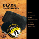 Black Shoe Polish for Leather Shoes and Boots, 50ml Shoe Wax with Wool Polishing Cloth — 2