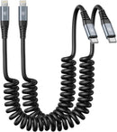 USB Type C to Lightning Cable 3FT 2Pack Coiled iPhone Charger Fast Charging 1
