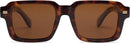 SOJOS Big Trendy Square Polarized Sunglasses Womens Mens, Retro Large Chunky Oversized Rectangle Shades SJ2345 | Brown Tortoise/Brown — 2