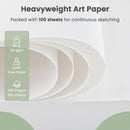 Cewei 9x12 Drawing Paper Pad, 100 Sheets Spiral Bound Sketchbook, 68lb/100gsm White Drawing Paper for Kids Ages 4-8, Art Supplies for Kids 9-12 | Sage Green | 9" x 12" (Pack of 1) — 3