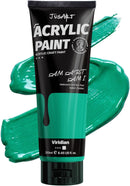 JusArt Green Acrylic Paint, 8.45oz/250ml Large Tube, Heavy Body — 1