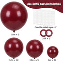 RUBFAC Burgundy Balloons 87pcs Different Sizes 18 12 10 5 Inches, Maroon Latex Balloons Arch Kit Garland for Birthday Wedding Graduation Baby Shower Valentine's Day Party Decoration | Dark Red — 2