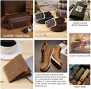 Genuine Leather Tooling Sheets 1.8-2.0MM Thick Genuine Top Full Grain Oil Tan Crazy Horse Cowhide Leather Sheets for Crafts Tooling Sewing Wallet Earring Hobby (Dark Brown, 8"x12") — 6