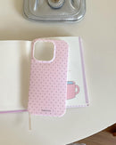 inewateri for iPhone 16 Case Cute Polka Dot Aesthetics Soft TPU Case-Pink — 4