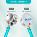 SCIAN Stethoscope Dual Head for Nurses,Doctors,Med Students, Classic Stainless Steel Stethoscope Home Diagnostics Medical Supplies with Carrying Bag, Shinning Green — 3