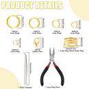 Phinus 1200P Gold Jump Rings, Jewelry Repair Kit with Jump Ring Pliers and Open Jump Rings, Assorted Sizes Jump Ring… — 2