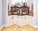 PAWLAND Wooden Freestanding Foldable Pet Gate for Dog,24" H Dog Gate Indoor