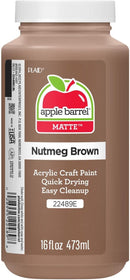 Apple Barrel Paint Acrylic, 16 oz, Nutmeg Brown | 16 Fl Oz (Pack of 1) — 1