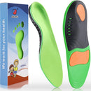 Ailaka Kids Orthotic Arch Support Shoe Insoles, Plantar Fasciitis Cushioning Athletic Inserts for Flatfoot Pain Relief Running Walking - Green — 1
