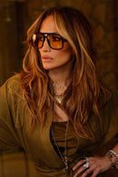 Hycredi Retro Aviator Sunglasses for Women Men, Oversized Square Shades | C7 - Black/Grey — 2
