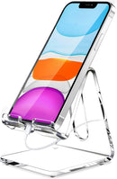 Crpich Acrylic Cell Phone Stand, Portable Clear Phone Stand for Desk, Compatible with Phone16 15 14 13 Pro Max Mini 12 11 Plus SE, Switch, Android Smartphone, Pad, Tablet, Desk Accessories photo 1
