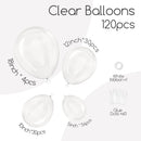 Awenztech 122pcs Clear Transparent Latex Balloons in 18 12 10 5 inches — 4