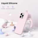 ORNARTO for iPhone 16 Pro Case, Liquid Silicone, Chalk Pink — 3