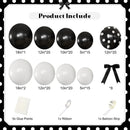 Black White Polka Dot Balloon Arch Kit, Coquette Birthday | White Black — 6