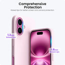 ORNARTO Compatible with iPhone 16 Plus Case 6.7, Slim Liquid Silicone 3 Layers Full Covered Soft Gel Rubber Phone Case Protective Cover 6.7 Inch, Chalk Pink — 4