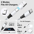 USB C Splitter Multi Charging Cable,USB A/C to USB C QC 3.0 Fast Charging[2Pack 4Ft], 4 in 2 Multi Charger Cord, with 4 Type-C Connectors Compatible with Cell Phones Tablets and More 3