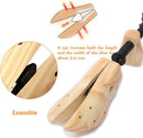 EchoDone 2 Way Cedar Shoe Trees For Men Wooden Shoe Stretcher Adjustable Unisex Shaper Large Size for Men and Women, Wood Shaper Women's Size 10 to 13.5 Man's Size 9 to 13 — 3