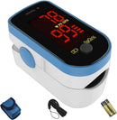 CHOICEMMed Finger Pulse Oximeter, Blood Oxygen Saturation Monitor, Fingertip O2 Sensor with LED Display, Pulse Rate Reader, Portable SpO2 Monitor with Batteries, Carry Case & Lanyard, Blue — 1