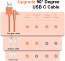 OCEEK USB-A to USB-C Right-Angle Cable 3Pack 6FT, Nylon Braided 3