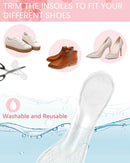 2 Pairs High Heel Cushion Insoles Weight Shifting Insoles for High Heels Gel Inserts for Women Transparent Comfort Pads 3/4 Self-Adhesive Arch Support Inserts for Flat Feet and Arch Pain Relief — 4