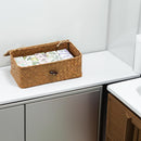 Wicker Storage Basket with Lid, Seagrass Storage Baskets for Organizing — 2