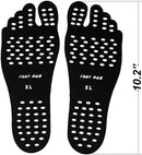 Beach Foot Pads Barefoot Adhesive Invisible Shoes Stick on Foot Pad Stickers Stick on Soles Anti-Slip Waterproof Silicone Unisex Footing Pad For Surfing Yoga Swimming 6 Pack Black Blue 9.5-12 Size 7