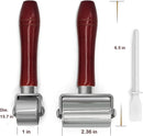 Leathercraft Rollers Leather Gluing Roller Creasing Wheels 2 Sizes Pack and Glue Spreader — 3