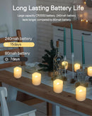 SHYMERY Flameless Votive Candles,50 Pack Flickering Electric Fake Battery Operated LED Candles,200+Hour Long Lasting LED Tea Lights for Wedding,Halloween,Christmas,Party and Holiday Decoration | Warm White-50pcs | Pack of 50 — 4