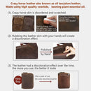 Genuine Leather Tooling Sheets 1.8-2.0MM Thick Genuine Top Full Grain Oil Tan Crazy Horse Cowhide Leather Sheets for Crafts Tooling Sewing Wallet Earring Hobby (Dark Brown, 8"x12") — 7