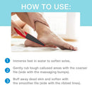 Flowery Original Swedish Clover Red Foot File – Stainless Steel Pedicure Foot Scrubber, 60/100 Grit — 5