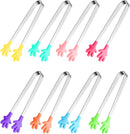 8PCS Silicone Mini Tongs, 5Inch Hand Shape Food Tongs, Colourful Small Kids Tongs for Serving Food, Ice Cube,… — 1