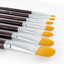 Transon 7pcs Artist Filbert Paintbrush Set for Acrylic Watercolor Gouache Oil and Body Painting — 3