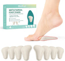 Welnove Metatarsal Pads for Women Men - T-Shape - 4 Pairs Leather Ball-of-Foot Honeycomb Cushions - Soft Ball of Foot Pads for Metatarsalgia, Morton’s Neuroma, Fit for High Heels, Shoes - Gray 1