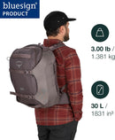 Osprey Sojourn Porter 30L Travel Backpack - Carry-On Compliant Luggage with StraightJacket Compression and Padded Laptop Sleeve - Durable Pack for International or Urban Travel, Koseret Green — 2