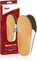 Orthotic Leather Insoles for Children Kids, for Flat Feet, Fallen Arches, Plano-Valgus, with Arch and Heel Support, Kaps Apoyo Kids (25-26 EUR / 8.5-9.5 US Kids) — 2