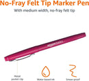 Amazon Basics Felt Tip Marker Pens, Assorted Colors, No-Fray Felt Tip, Smear-Proof, for Writing, Drawing, Journaling and Note Taking, 24-Pack | 1 Count (Pack of 24) — 6